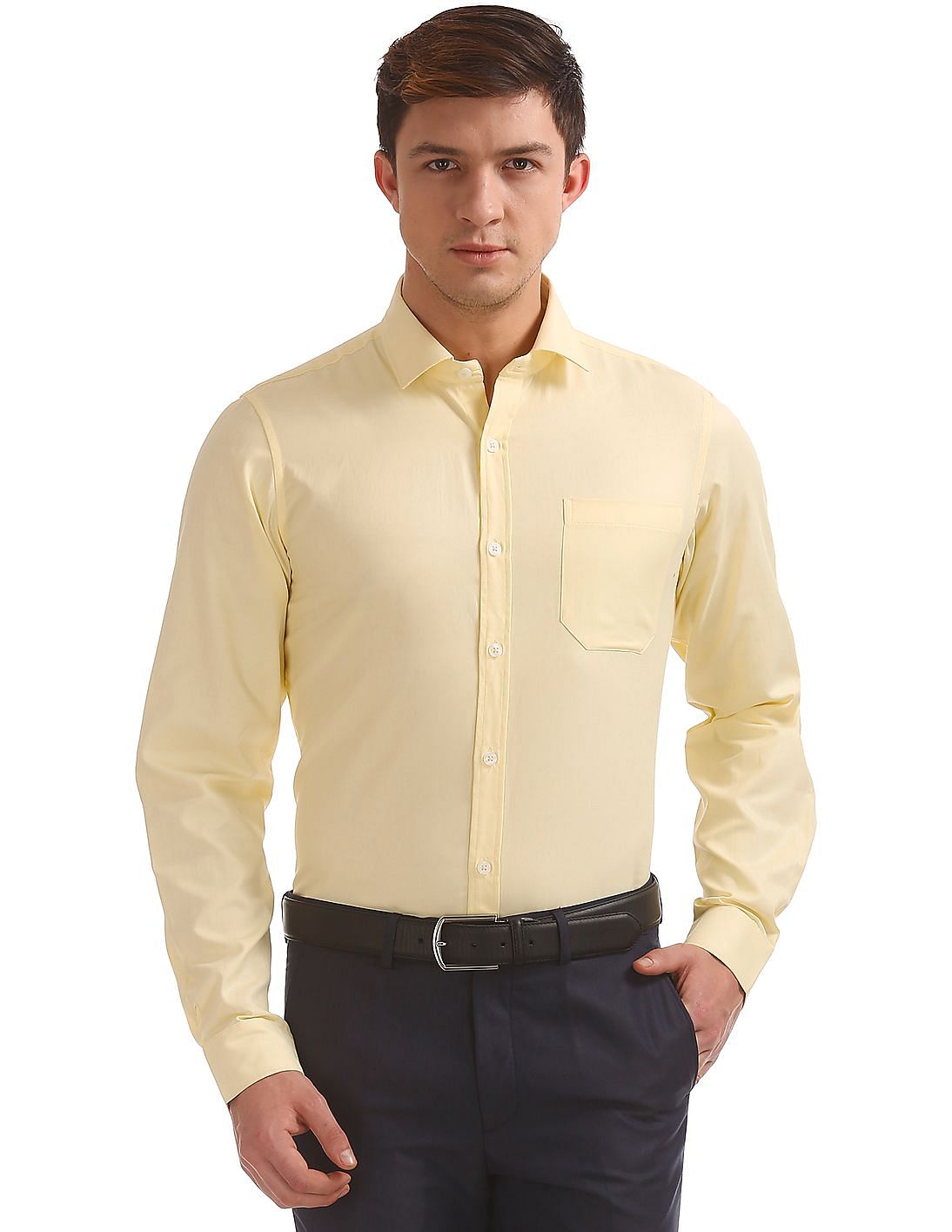 Buy Excalibur by Unlimited Solid Slim Fit Shirt - NNNOW.com