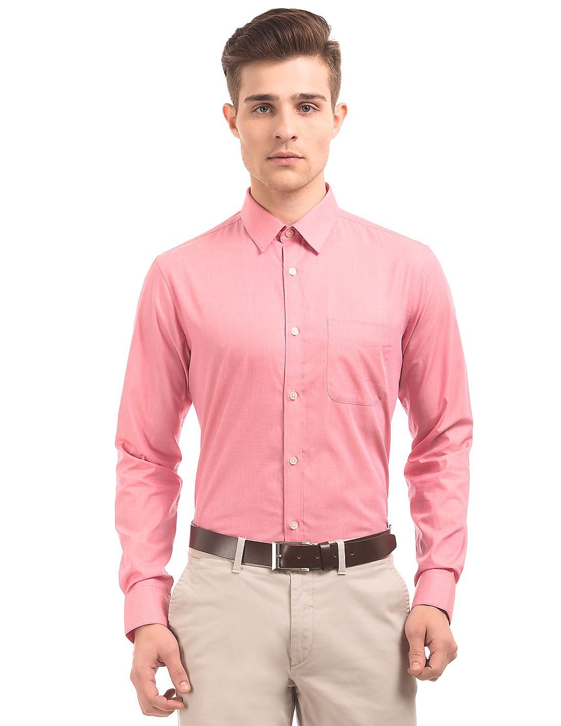 Buy USPA Tailored Solid Regular Fit Shirt - NNNOW.com