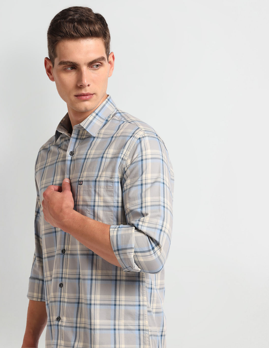 Buy Arrow Sports Tartan Check Slim Fit Shirt - NNNOW.com