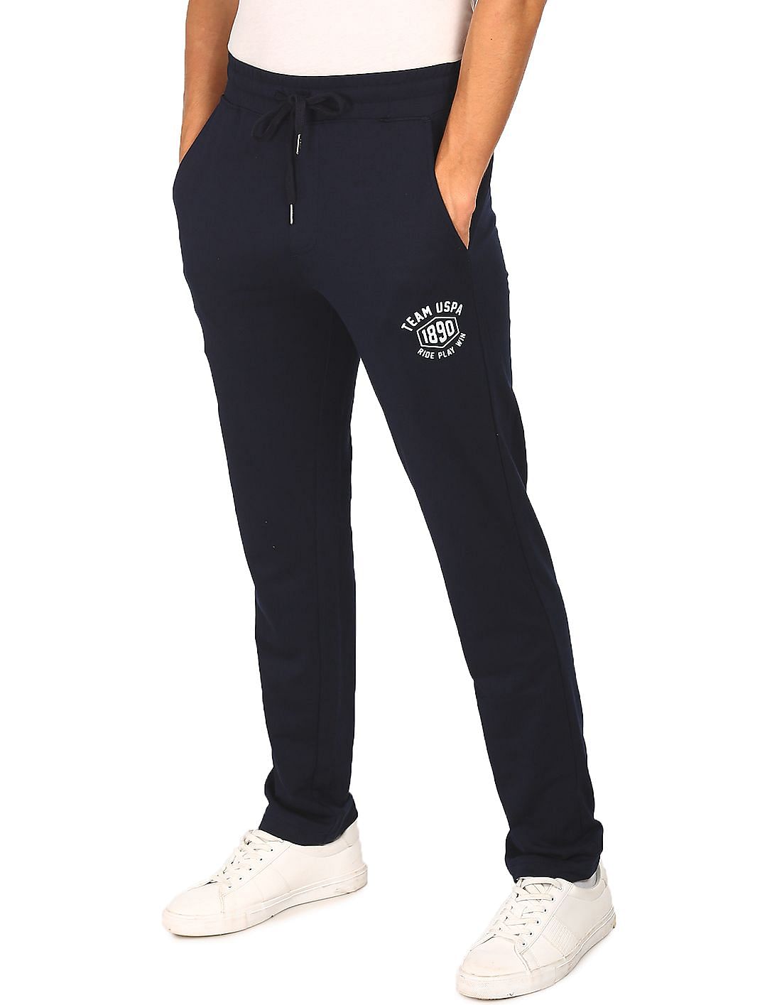 Buy USPA Innerwear Comfort Fit Cotton Polyester IYAO Lounge Track Pants ...