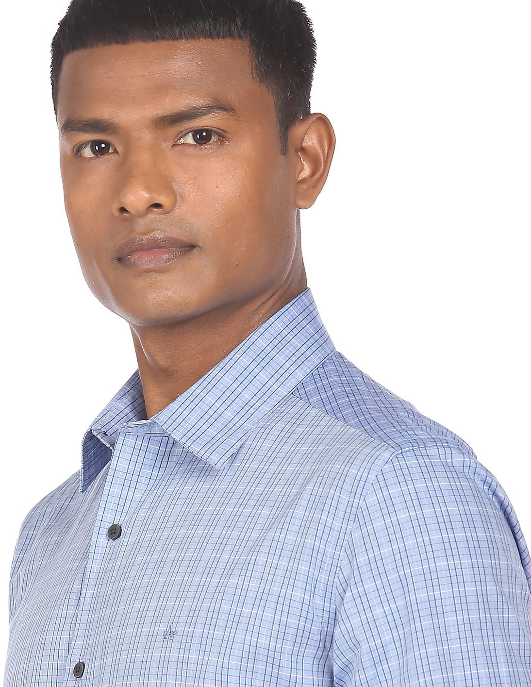 Buy Arrow Newyork Spread Collar Check Formal Shirt - NNNOW.com