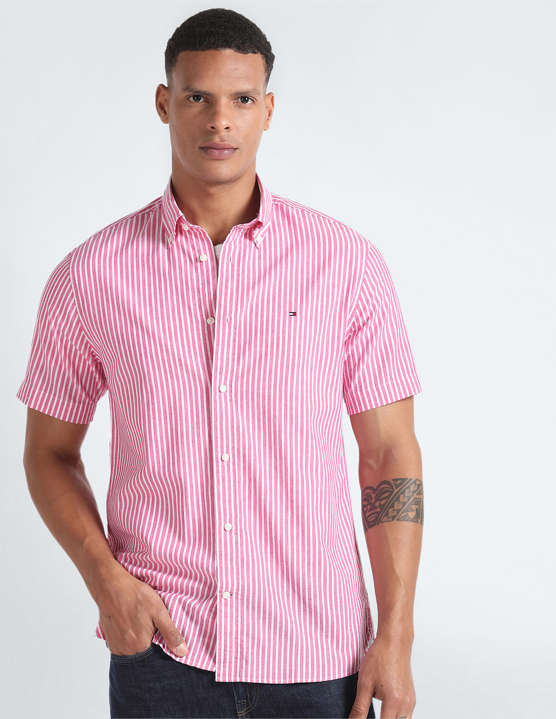 Buy Tommy Hilfiger Classic Vertical Stripe Linen Shirt - NNNOW.com