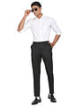 Arrow Solid Hudson Tailored Fit Trousers