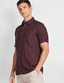 Arrow Sports Point Collar Solid Shirt