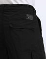 Flying Machine Loose Fit Solid Cargo Trousers