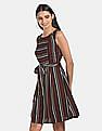 Flying Machine Women Striped Fit Flare Dress