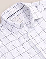 U.S. Polo Assn. Windowpane Check Tailored Fit Linen Shirt