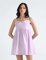 Tommy Hilfiger Back Tie Poplin Strap Dress