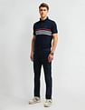 Arrow Sport Horizontal Striped Polo Collar Polo Shirt
