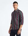 Flying Machine Vertical Stripe Slim Shirt