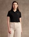 U.S. Polo Assn. Women Embroidered Logo Solid Polo Shirt