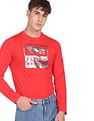 Flying Machine Long Sleeve Brand Print Cotton T-Shirt