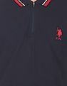 U.S. Polo Assn. Men Navy Striped Short Sleeve Polo T-shirt