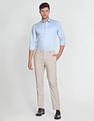 Arrow Geometric Dobby Smart Flex Formal Trousers