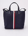 Tommy Hilfiger Solid Blue Nylon Handbag