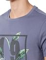 AD by Arvind Crew Neck Graphic Print Cotton T-Shirt