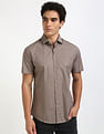 Calvin Klein Jeans Striped Regular-Fit Dobby Woven Shirt