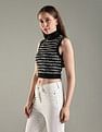 Tommy Hilfiger Regular-Fit Cotton High-Neck Crop Top