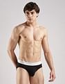 Calvin Klein Underwear Multi-Coloured Solid Mid Rise Brief - Pack Of 3