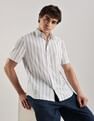 Calvin Klein Jeans Striped Regular-Fit Poplin Woven Shirt