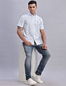 Tommy Hilfiger Printed Regular Fit Plain Woven Shirt