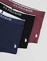 U.S. Polo Assn. Antibacterial Solid ET004 Trunks - Pack Of 3