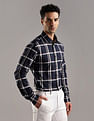 Tommy Hilfiger Checked Regular Fit Plain Woven Shirt