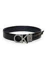 Calvin Klein Leather Reversible Metal Diagonal Belt