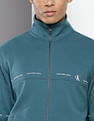 Calvin Klein Repeat Logo Zip Up Track Sweatshirt