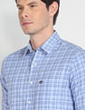 Arrow Sports Point Collar Tartan Check Casual Shirt