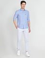 Arrow Sports Point Collar Tartan Check Casual Shirt
