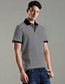 Tommy Hilfiger Striped Regular Fit Cotton Polo T-Shirt