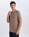 Calvin Klein Jeans Textured Regular Fit Cotton Polo Shirt