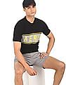 Aeropostale Men Black Ribbed Collar Contrast Stripe Polo Shirt