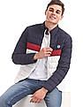 U.S. Polo Assn. Navy And White Colour Block Puffer Jacket