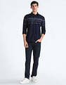 Flying Machine Horizontal Stripe Cotton Shirt