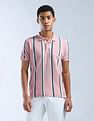 Flying Machine Vertical Striped Digitopia Polo Shirt