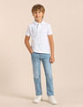 U.S. Polo Assn. Kids Boys Graphic Printed Regular Fit Polo T shirt