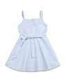 U.S. Polo Assn. Kids Girls Vertical Striped A-Line Dress