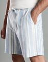 Tommy Hilfiger Regular Fit Striped Mid Rise Shorts