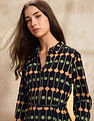 U.S. Polo Assn. Women Geometric Printed Midi Shirt Dress