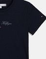 Tommy Hilfiger Kids Girls Logo Slim-Fit Cotton T-Shirt