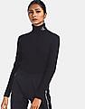 Calvin Klein Women Black Striped High Neck Sweater