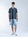 Flying Machine Regular Vertical Striped Digitopia Shirt