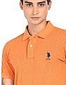 U.S. Polo Assn. Button Placket Printed Polo Shirt