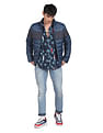 Flying Machine High Neck Two Tone Padded Jacket