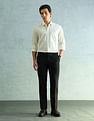 Arrow Solid Slim Fit Formal Trousers