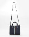 Tommy Hilfiger Solid Blue Nylon Handbag