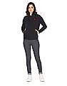 U.S. Polo Assn. Women High Neck Zip Up Sweatshirt