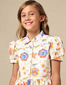 U.S. Polo Assn. Kids Girls Flare Printed Shirt Dress